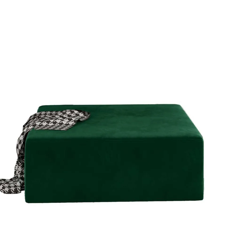 83x83 Polsterhocker in Grün - Salvatoria