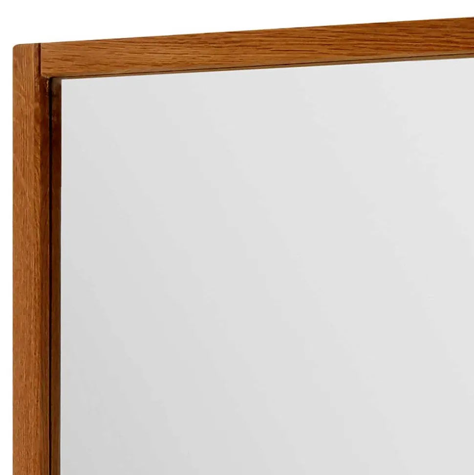 50x120 Rechteckiger Wandspiegel mit Eichenrahmen - Artensian