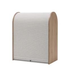 80x100 Rollladenschrank in Weiß & Eiche - Norwich