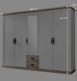 180x200 Schlafzimmer Möbel komplett - Nedita I (vierteilig)