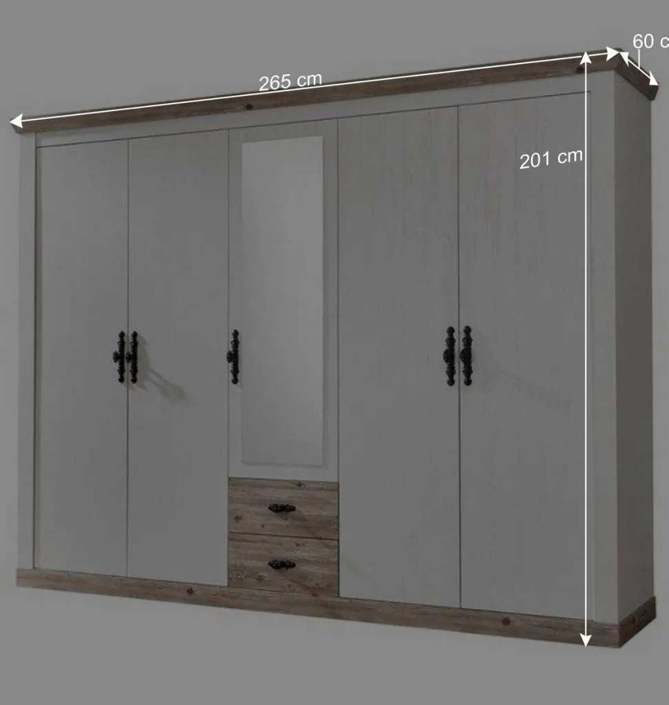 180x200 Schlafzimmer Möbel komplett - Nedita I (vierteilig)