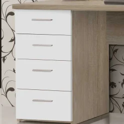 145x60 Schreibtisch in Sonoma-Eiche & Weiß - Iga