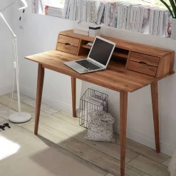 110x58 Schreibtisch Sekretär aus Holz - Eyes