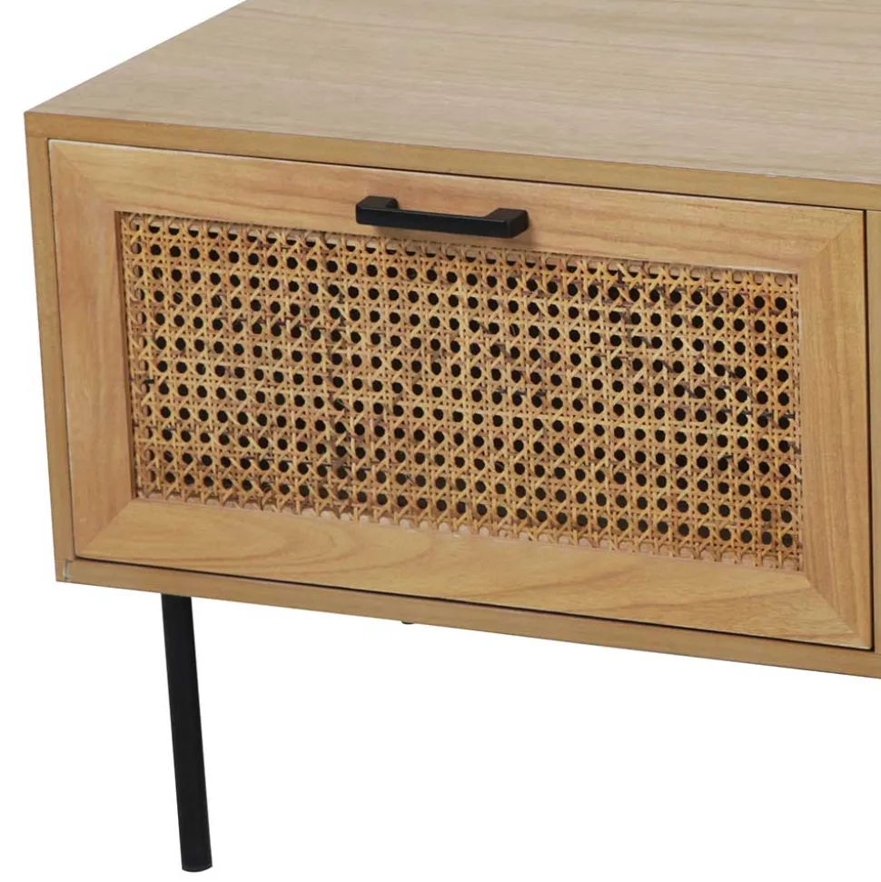 110x59 Skandi Couchtisch mit Wiener Geflecht - Esholda