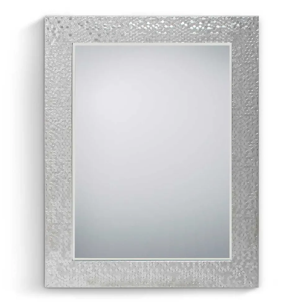 55x70 Spiegel mit breitem Rahmen in Silber - Tunapuna