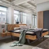 140x200 Wildeiche Bett mit Kufen - Manarola
