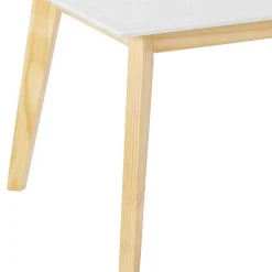 120x60 Wohnzimmer Tisch in Weiß & Kiefer - Tropezian