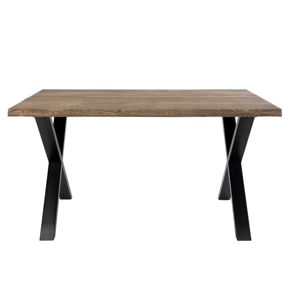 140x95 X-Fuß Esstisch & 4 Stühle - Turino (fünfteilig)