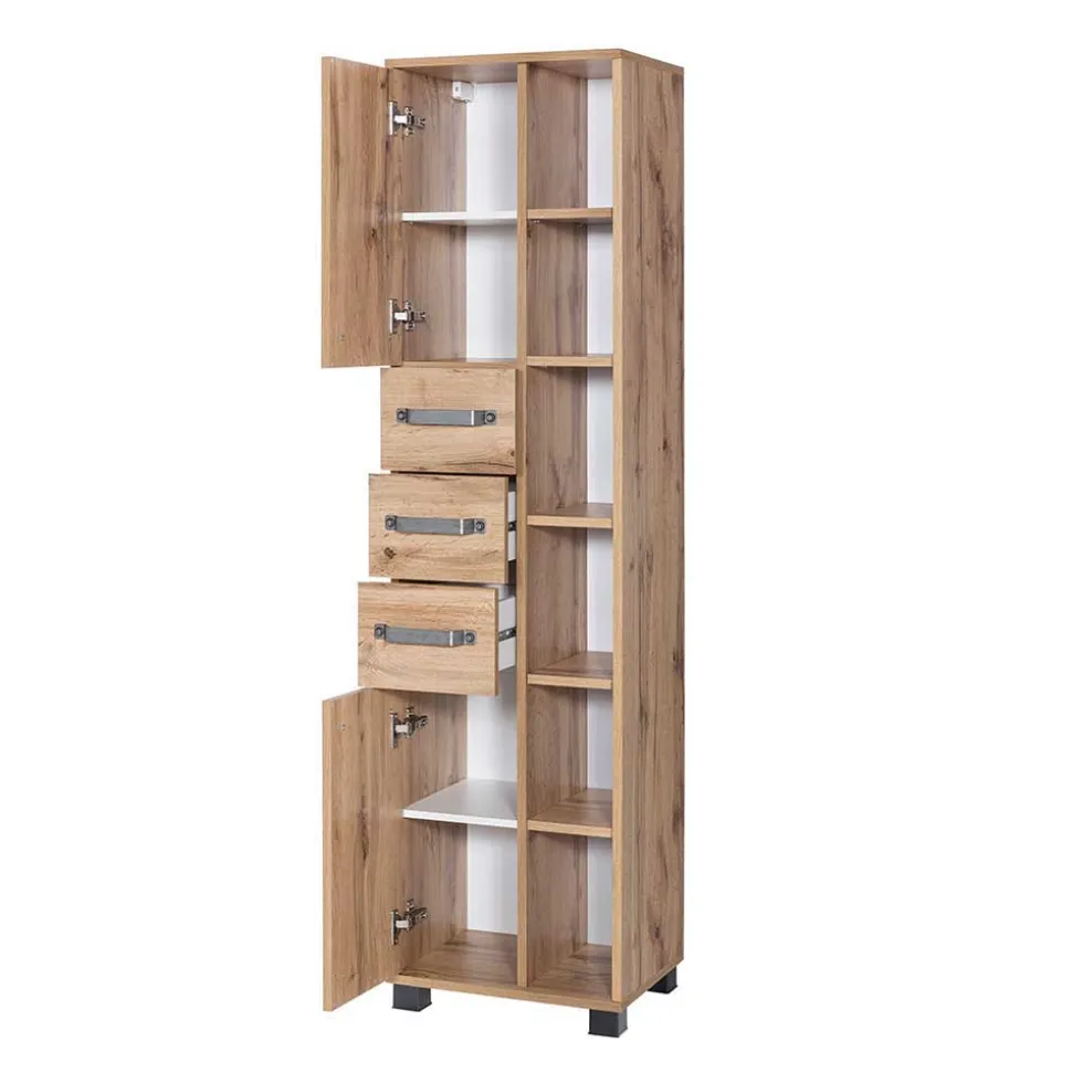 42x164cm Bad-Hochschrank mit Regal - Iskro