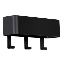 27x12cm Hakenleiste aus schwarzem Stahl - Halgato