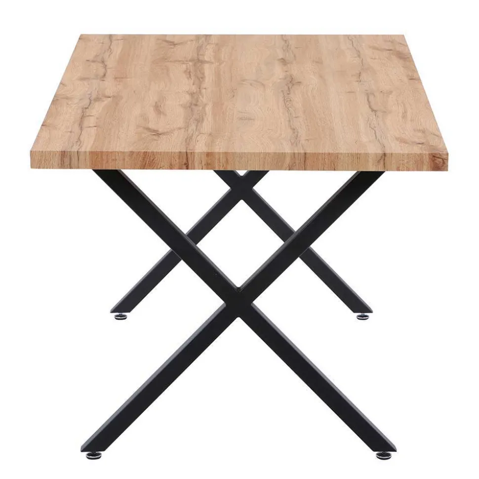 X-Fuß Esstisch & Armlehnenstühle - Samanta (fünfteilig)