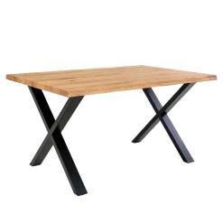 X-Fuß Esstisch & Schalenstühle - Flumicina (fünfteilig)