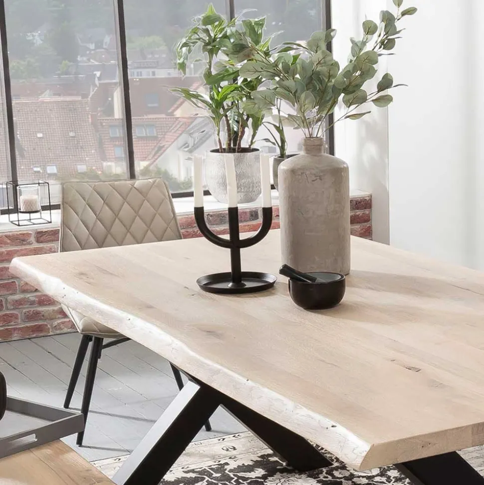 X-Fuß Esstisch & Sitzbank - Tilveta (zweiteilig)