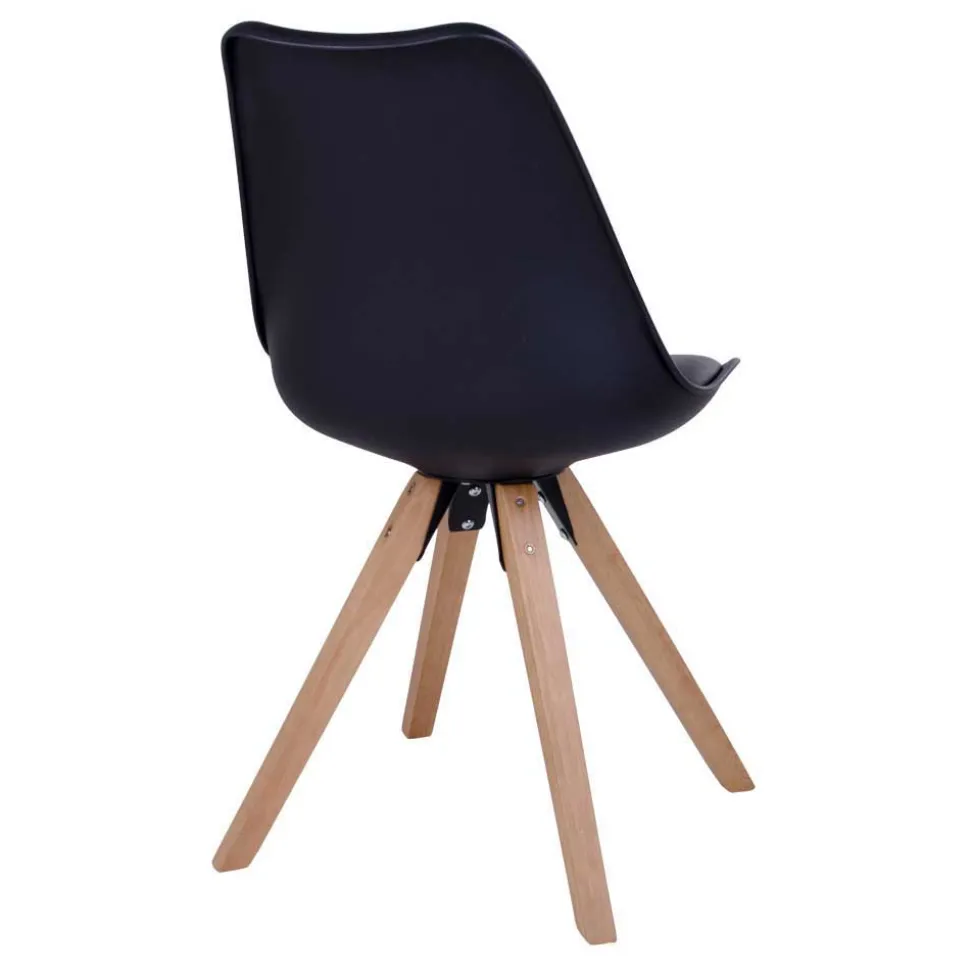 X-Fuß Esszimmertisch & Schalenstühle - Zyaman (fünfteilig)