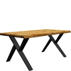 X-Fuß Esszimmertisch aus Eiche massiv - Trapper