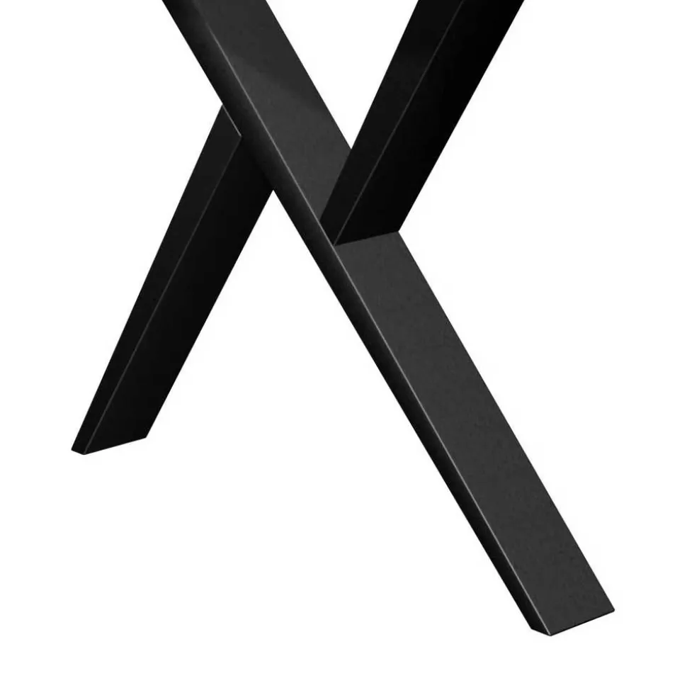 X-Fuß Esszimmertisch aus Eiche massiv - Trapper