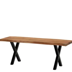 X-Fuß Garderobenbank mit Baumkante - Nariosca