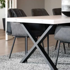 X-Fuß Tisch Essplatz für 6 Personen - Freshna (siebenteilig)