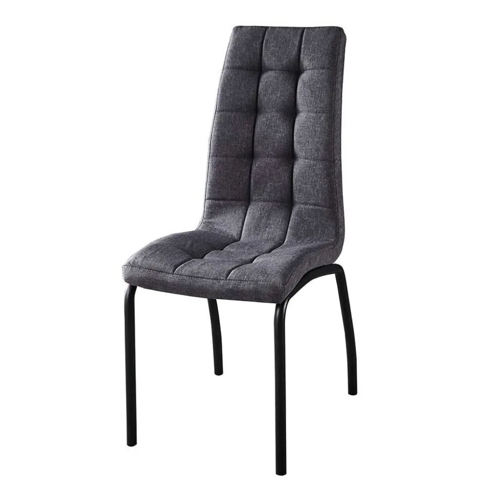 X-Fuß Tischgruppe mit Polsterstühlen - Fanita (fünfteilig)