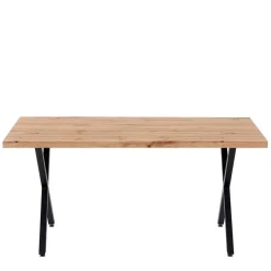 X-Fuß Tischgruppe mit Polsterstühlen - Fanita (fünfteilig)