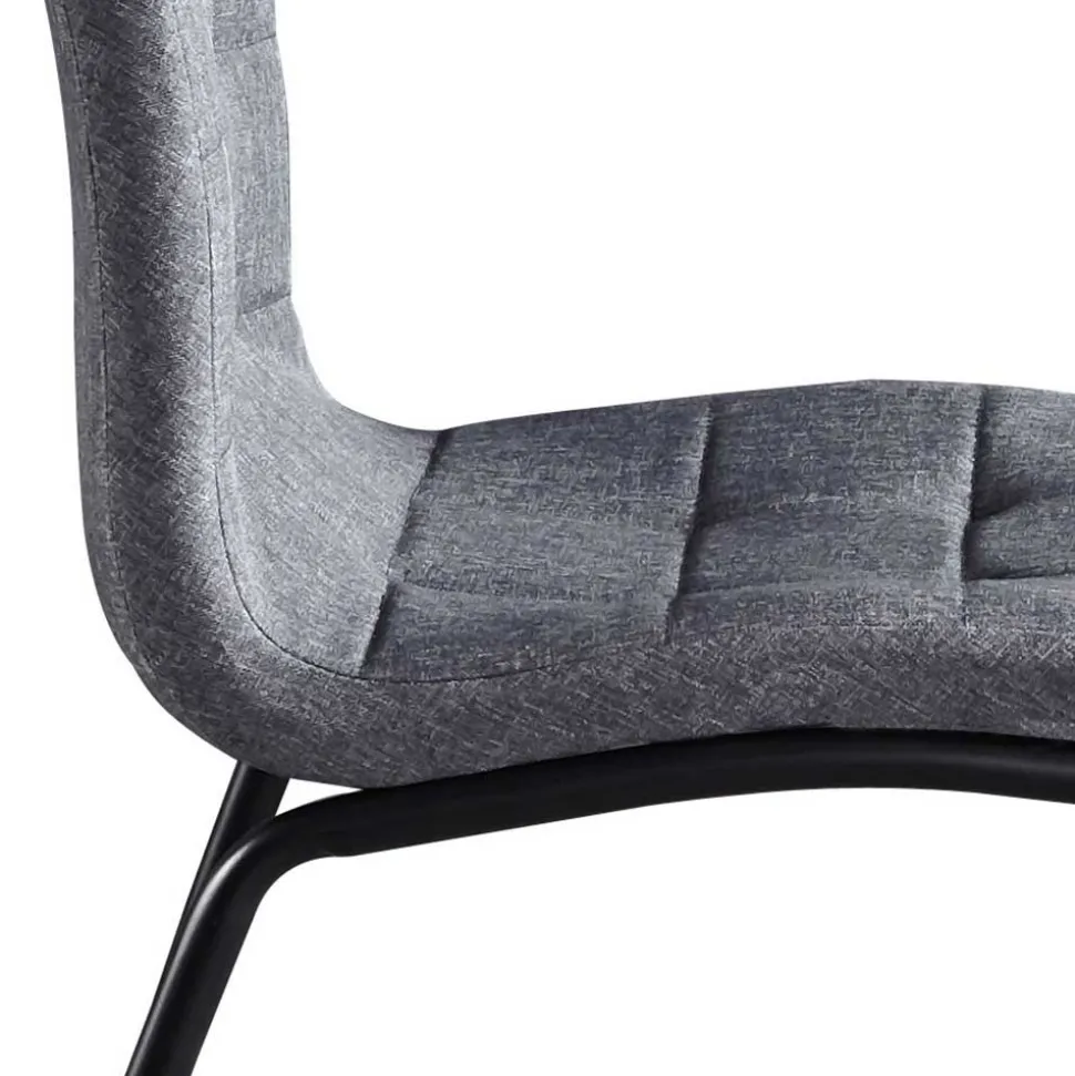 X-Fuß Tischgruppe mit Polsterstühlen - Fanita (fünfteilig)