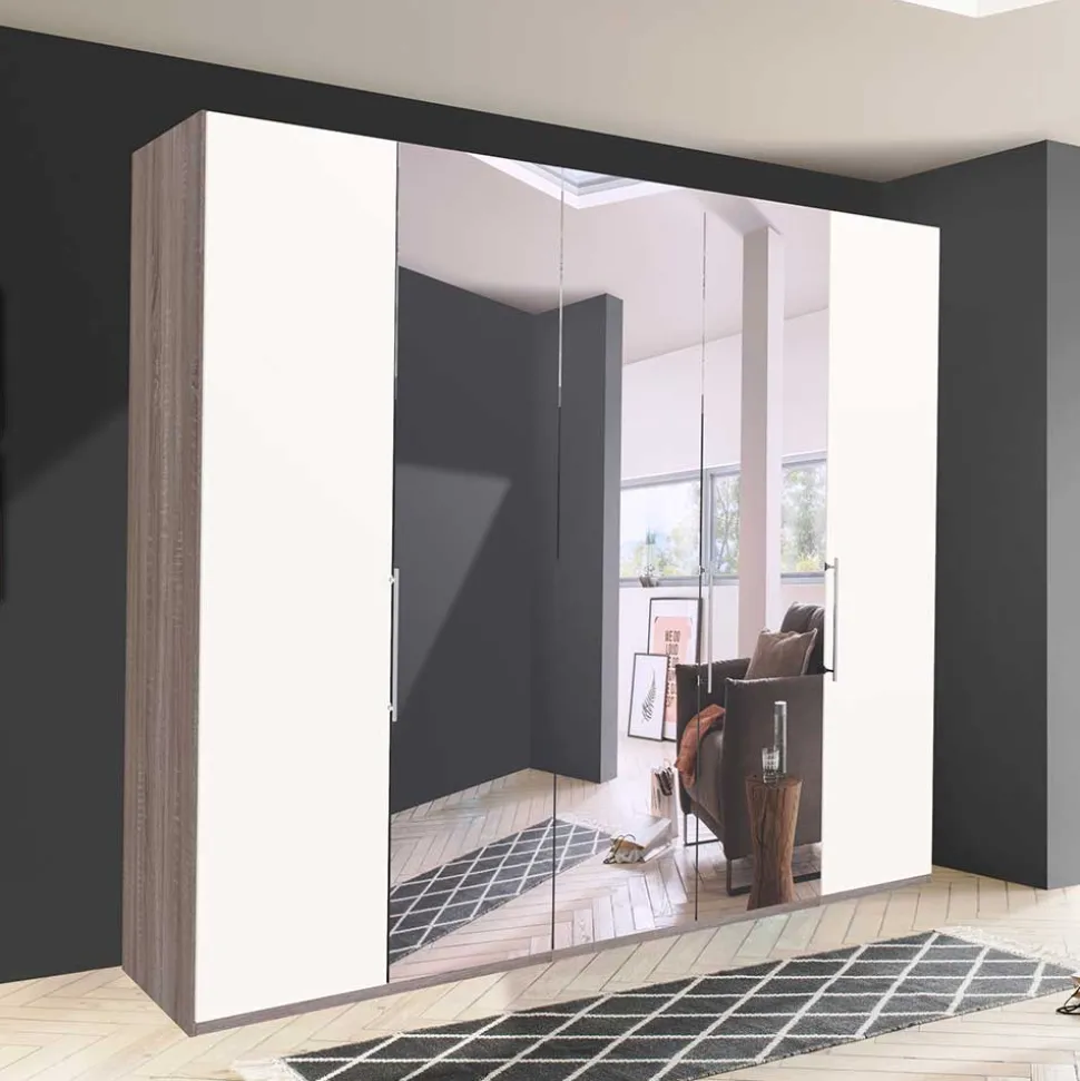 XL Kleiderschrank mit Spiegel - Tivierto