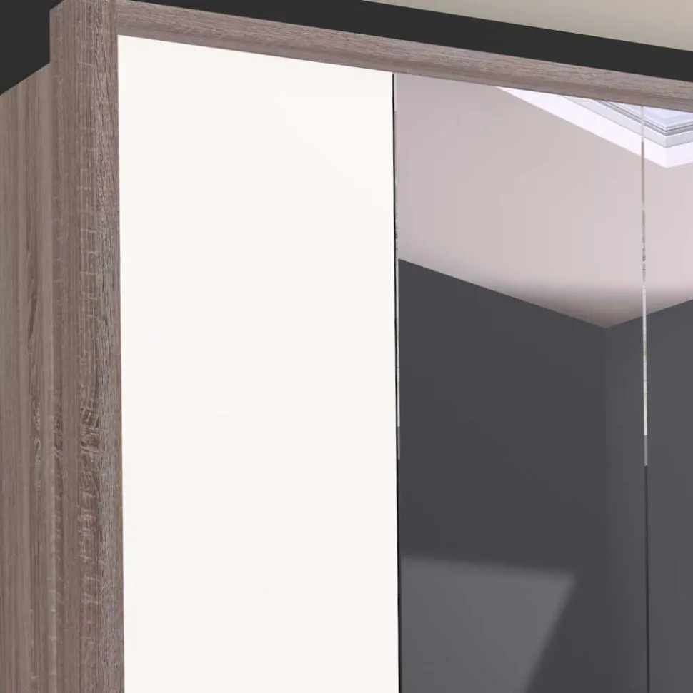 XL Kleiderschrank mit Spiegel - Tivierto