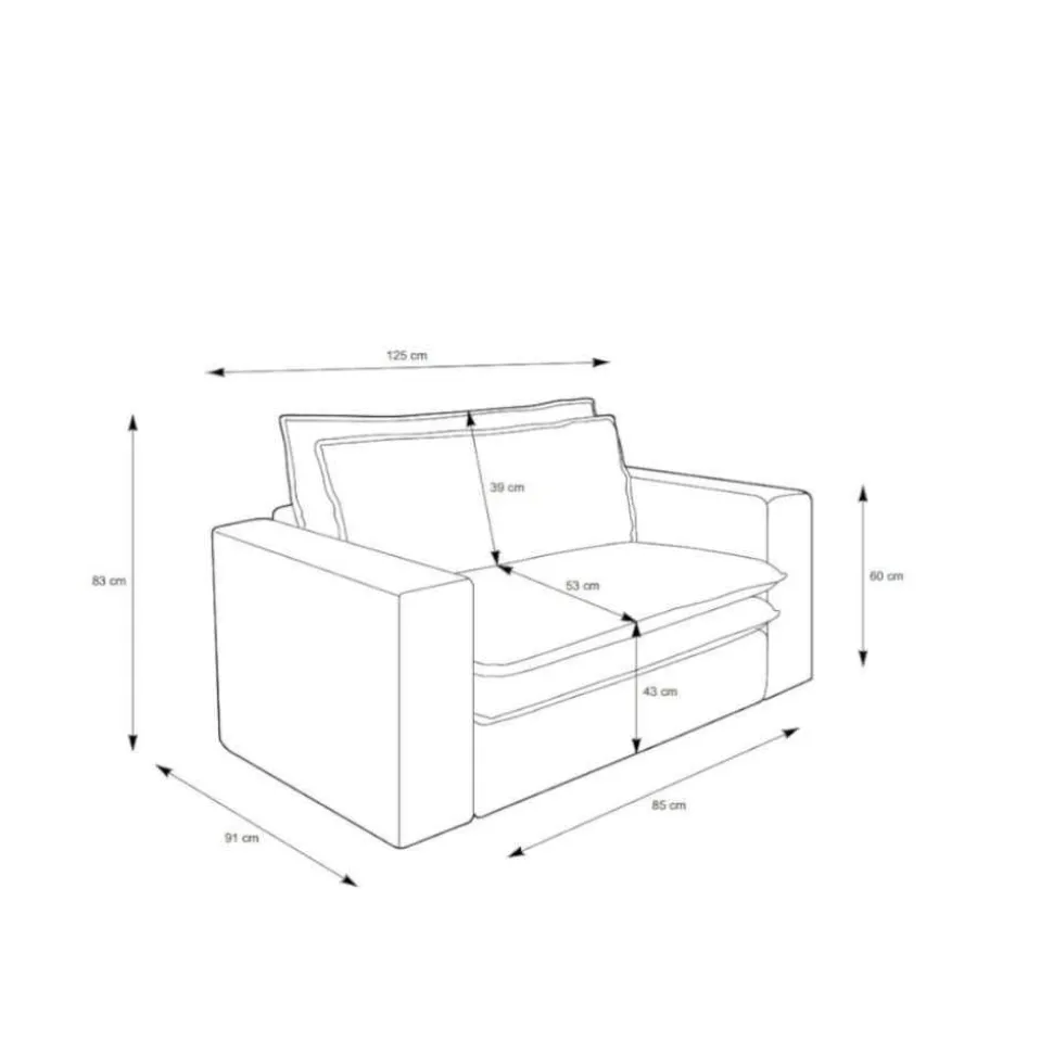 XL Sessel mit Hocker in Anthrazit - Ruffos (zweiteilig)
