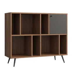 118x76x40 7 Fächer Regal mit Tür - Nuies