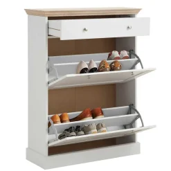 80x106x30 2 Klappen Schuhschrank im Country Style - Ridron