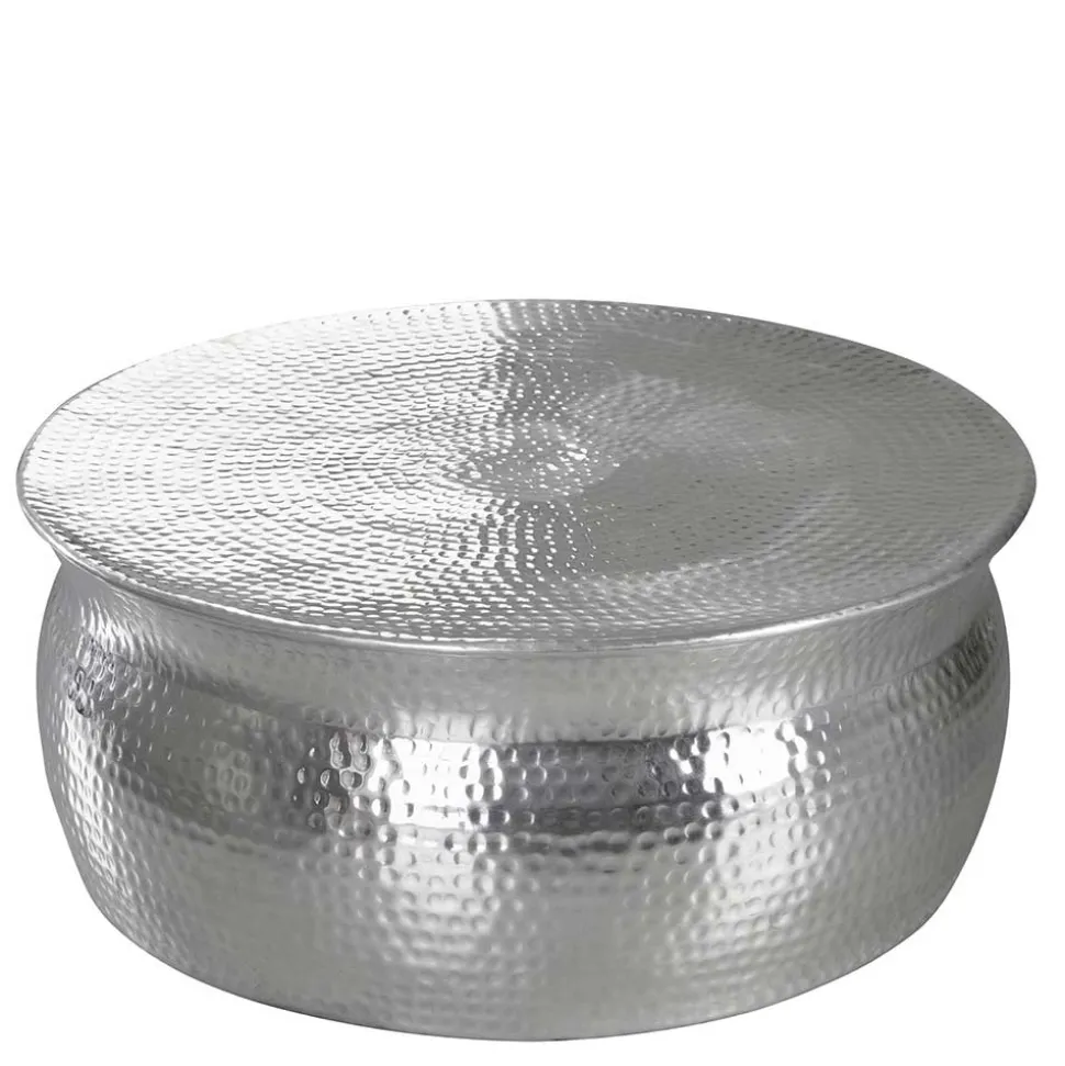 75x31x75 Alu Couchtisch in Silber - Cremo