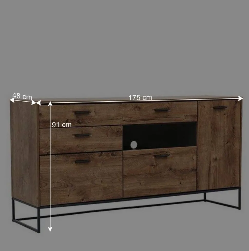 175x91x48 Anrichte im Factory Design - Xindus