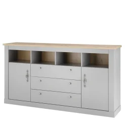 198x104x44 Anrichte in Lichtgrau & Eiche Optik - Buleta