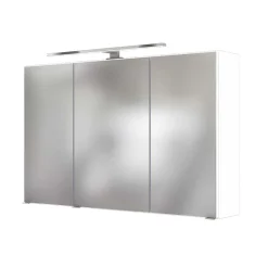 100x64x31 Bad Spiegeltürenschrank in Weiß - Misbonas