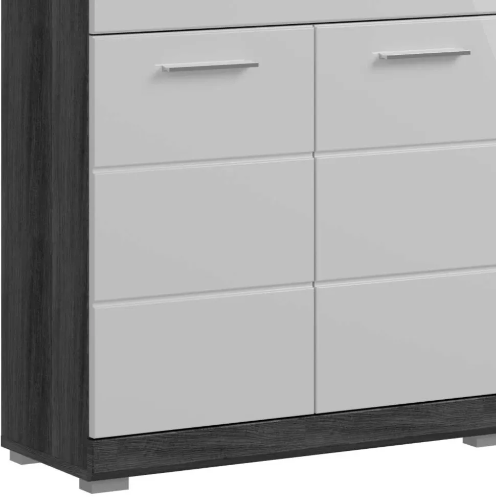 74x141x31 Badezimmer Highboard mit 4 Türen & Schublade - Nancys