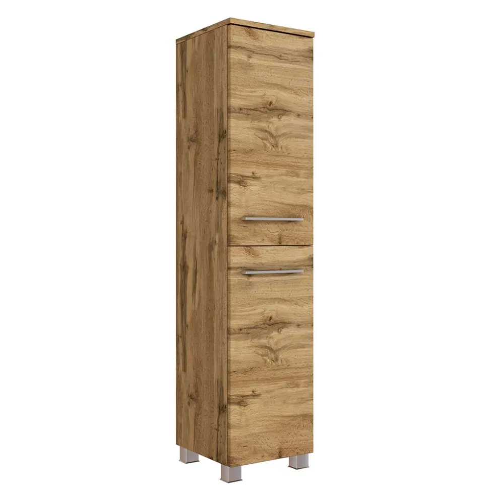 30x130x35 Badezimmer Midischrank stehend oder hängend - Lemnas