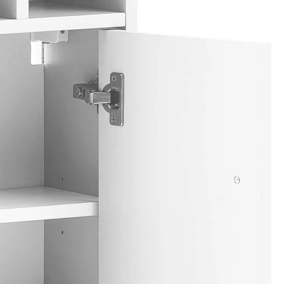 30x131x22 Badschrank in Weiß & Gold - Nuszaleva I