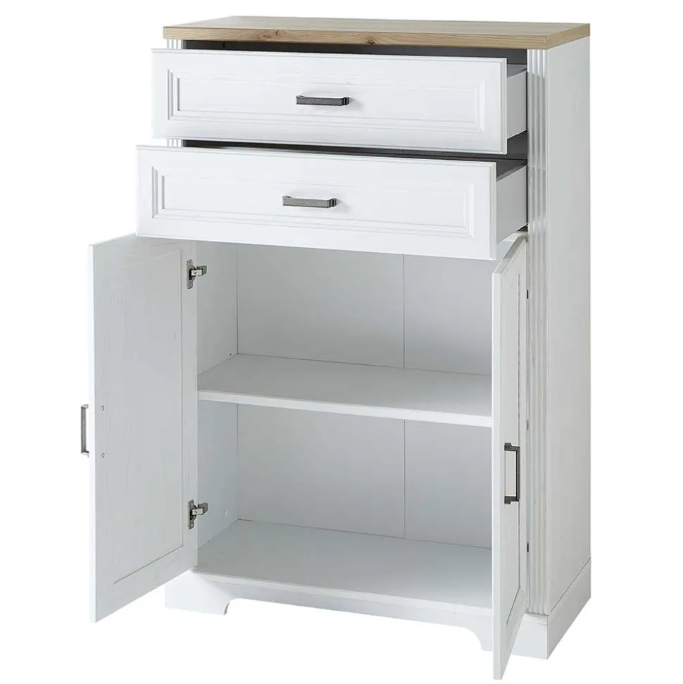 86x127x38 Büro Ordnerschrank 2-türig & 2 Schubladen - Mehady