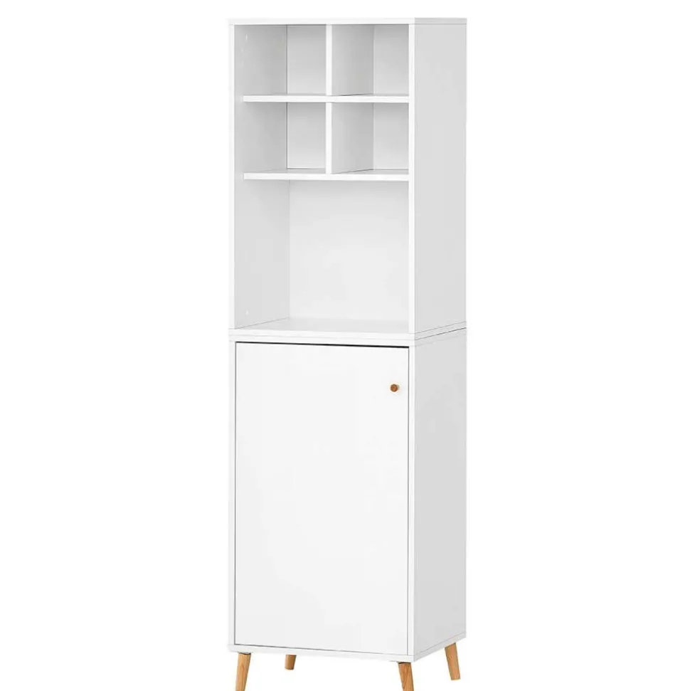 51x185x41 Büro Regal Schrank in Weiß - Obtin
