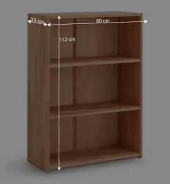 80x112x33 Büroregal aus Buche Massivholz - Bash