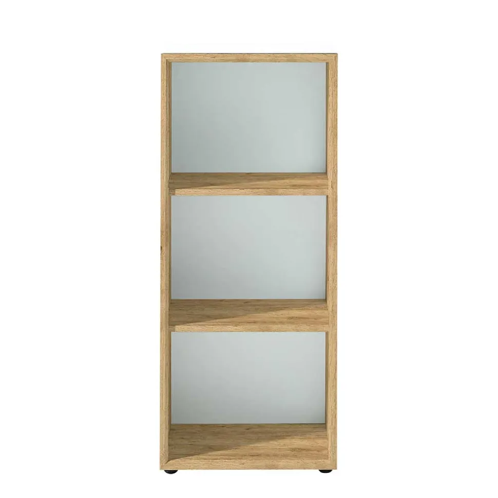 50x120x37 Büroregal in Weiß & Wildeiche - Laszlo