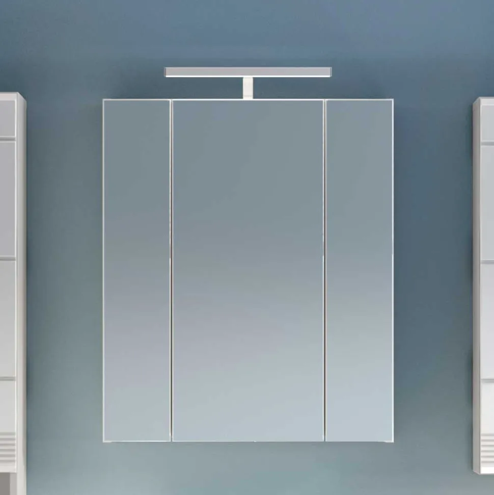 60x70x18 cm Bad Spiegelschrank 3-türig - Whale