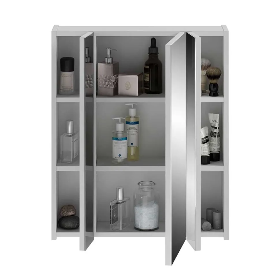 60x70x18 cm Bad Spiegelschrank 3-türig - Whale