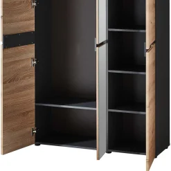 105x192x38 cm Dielen Kleiderschrank mit Spiegel - Kuetra