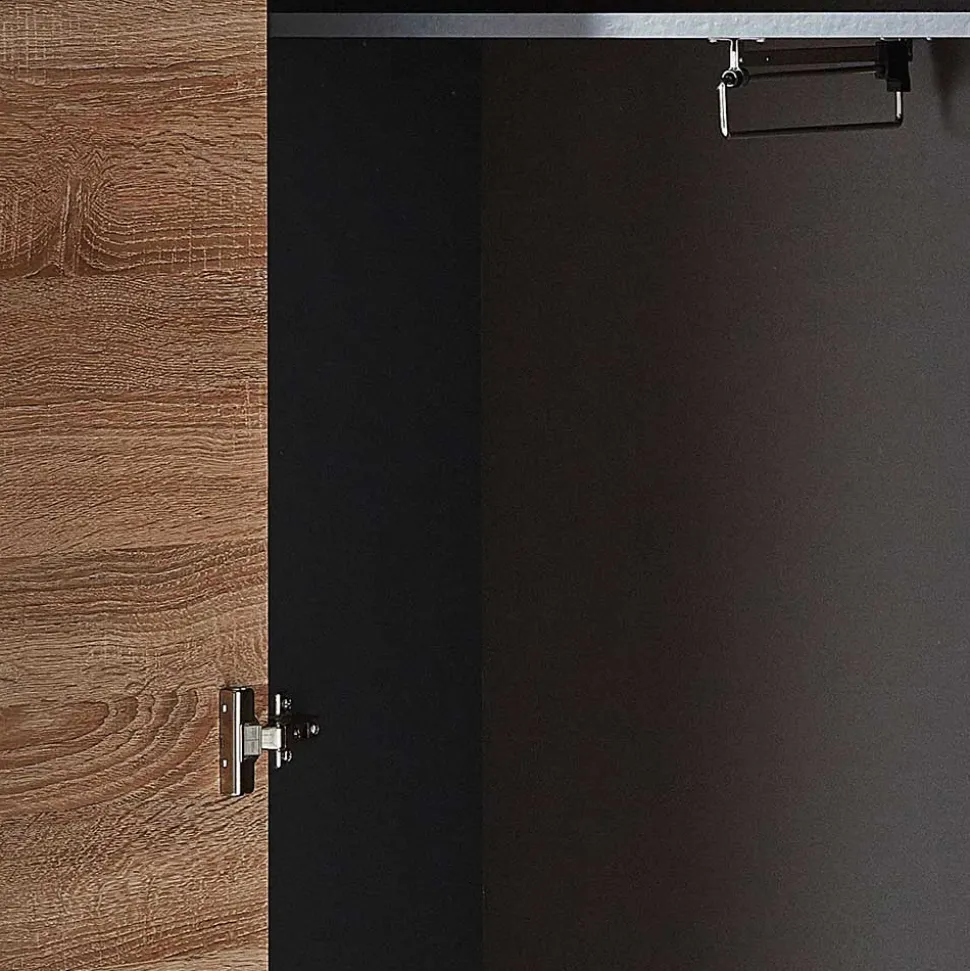 105x192x38 cm Dielen Kleiderschrank mit Spiegel - Kuetra