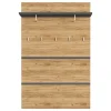 96x14x30 cm Garderobe Paneel in Wildeiche & Grau - Orsecca