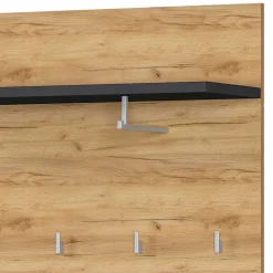 96x14x30 cm Garderobe Paneel in Wildeiche & Grau - Orsecca