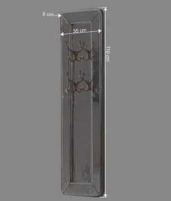 35x110x8 cm Garderobenpaneel in Silber - Pilot