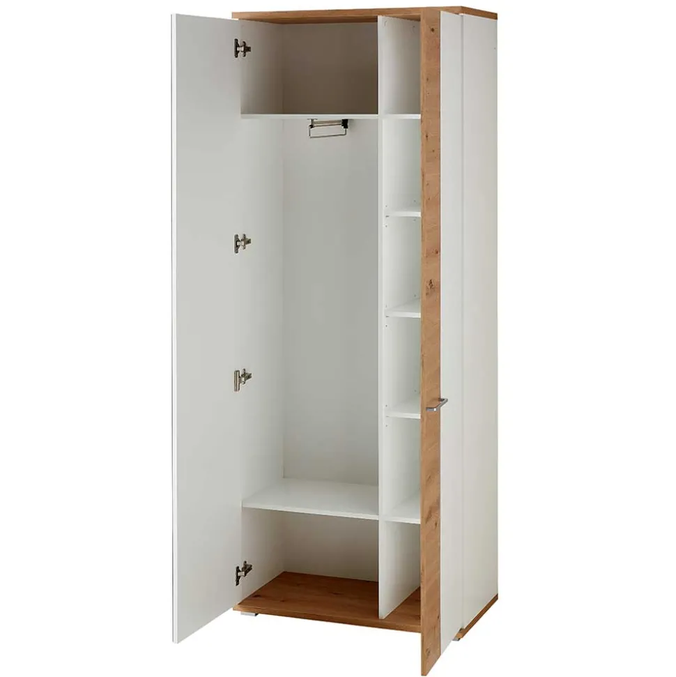 80x200x38 cm Garderobenschrank mit zwei Türen - Symbrosia
