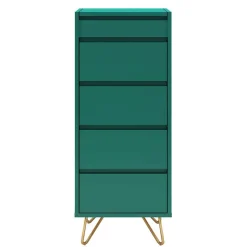 45x110x40 cm Grüne Hochkommode mit Spiegel - Ricriava